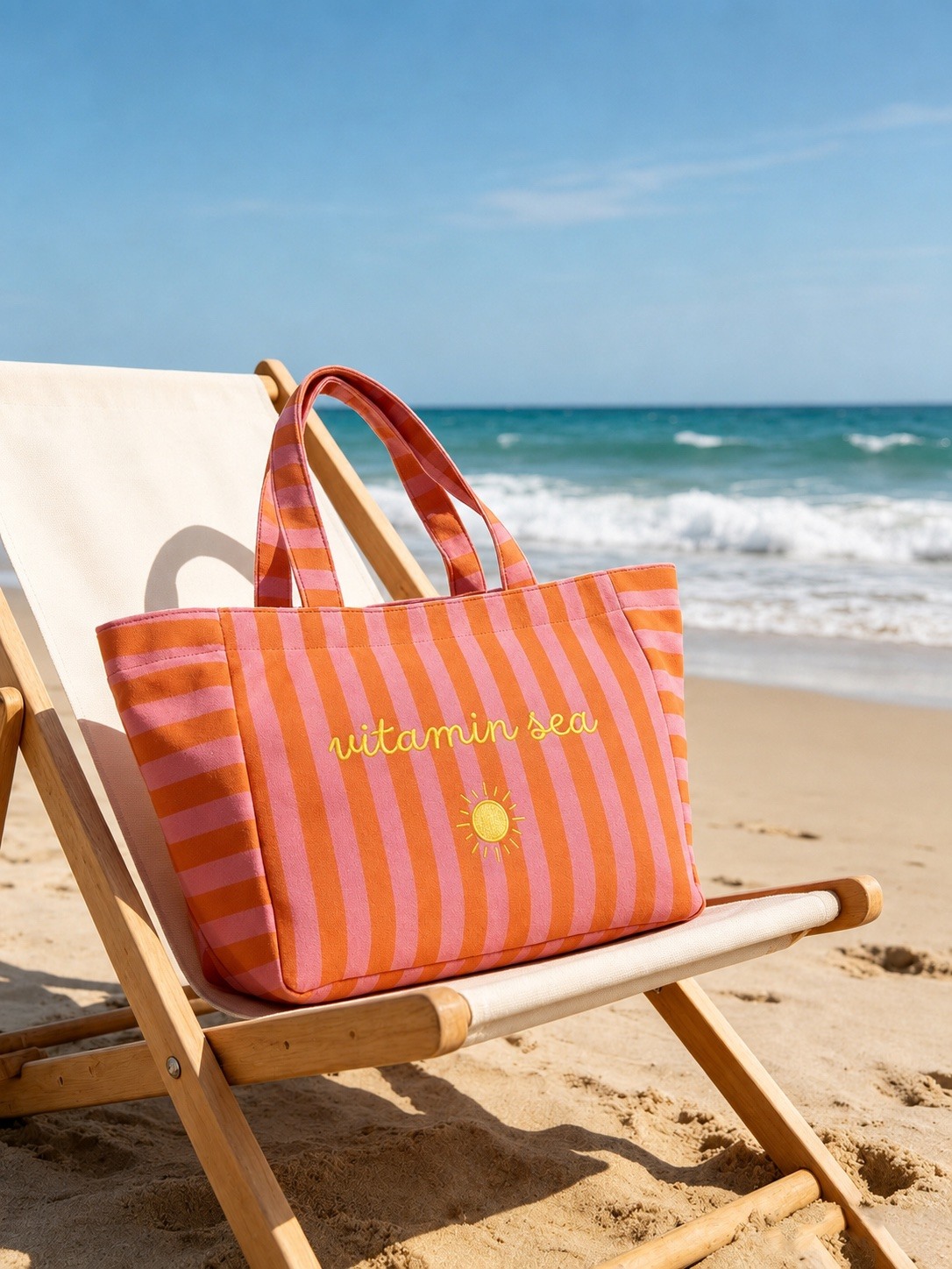 Grossiste Nacrélia - Sac de Plage Rayures VITAMIN SEA