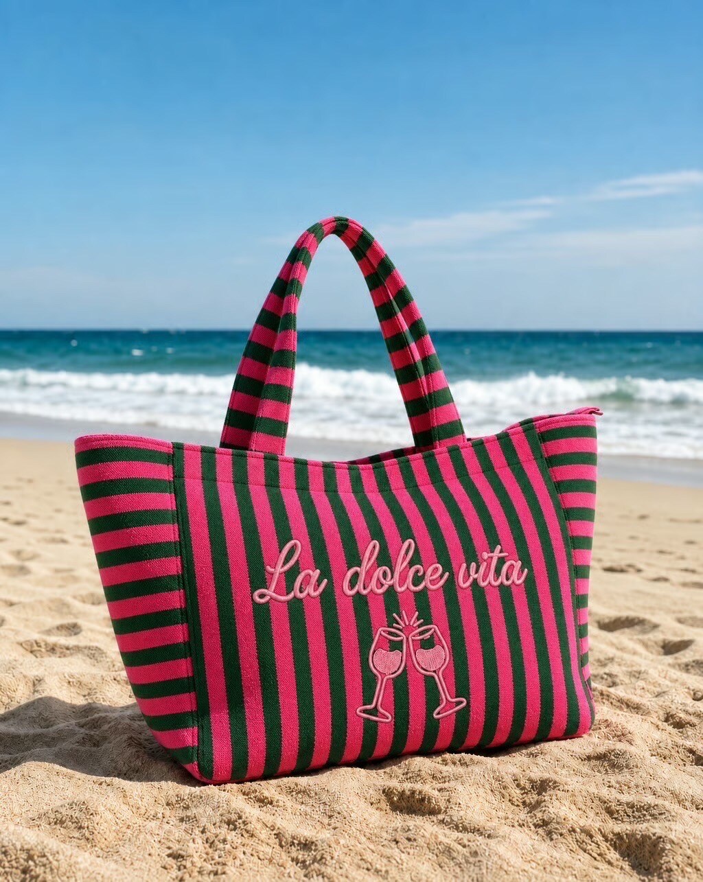 Grossiste Nacrélia - Sac de Plage Rayures LA DOLCE VITA