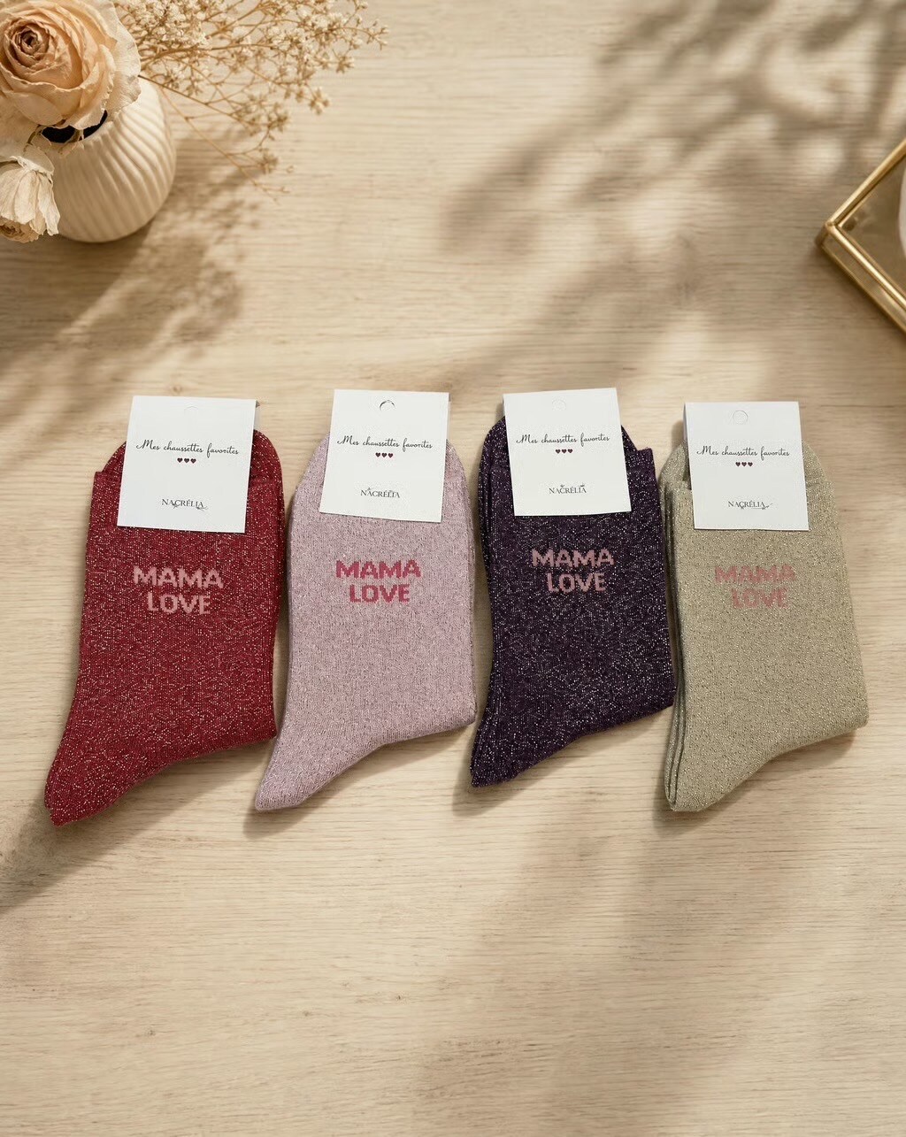Grossiste Nacrélia - Chaussettes MAMA LOVE