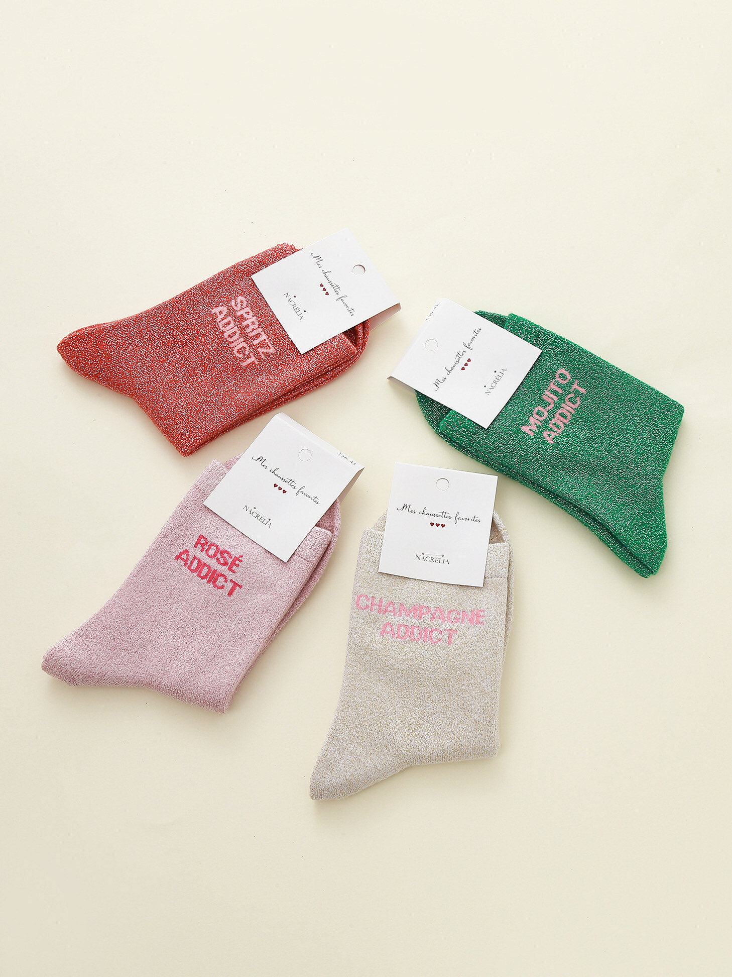 Grossiste Nacrélia - Chaussettes COCKTAIL ADDICT