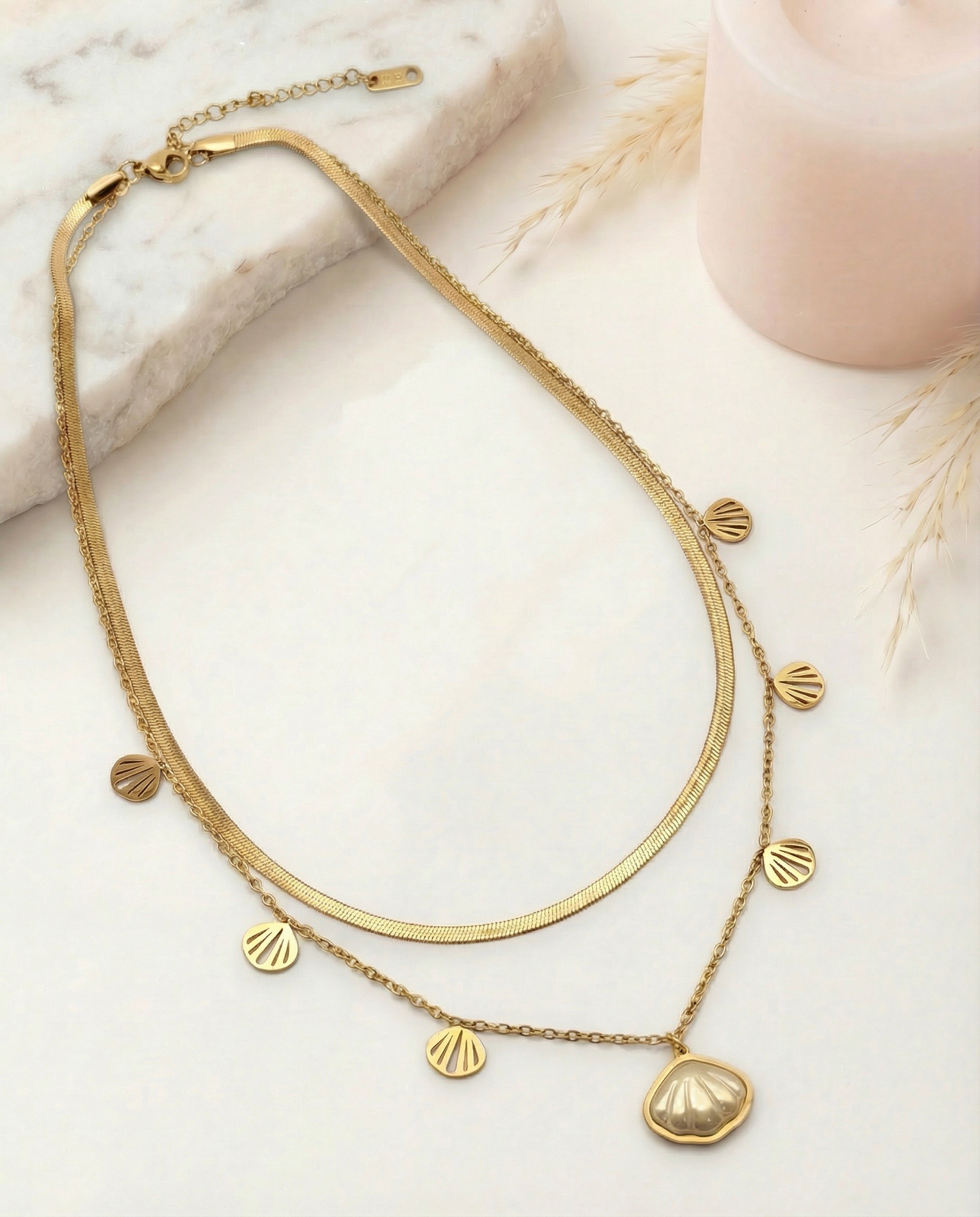 Wholesaler Nacrélia - Double Necklace Aurélie