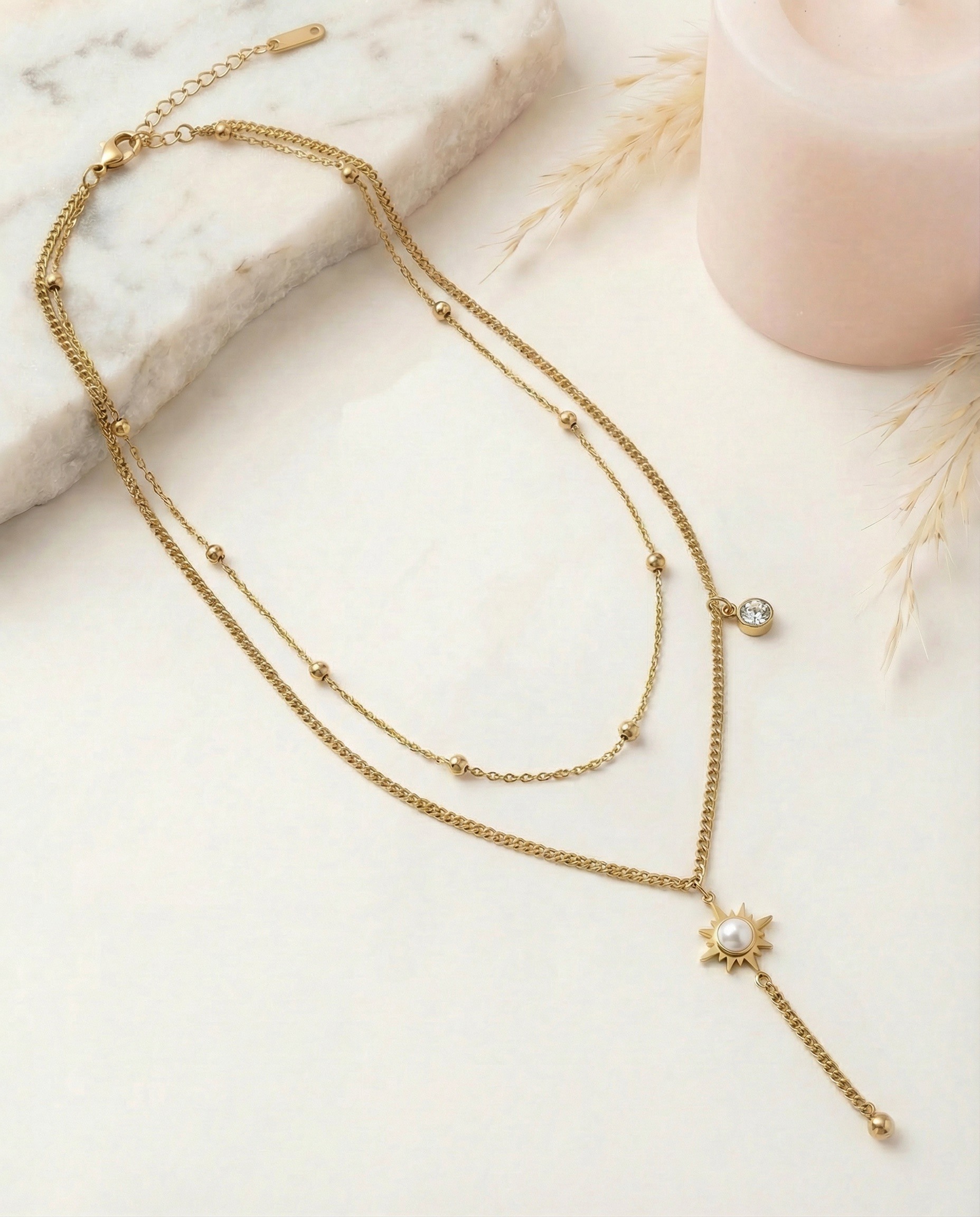Wholesaler Nacrélia - Double Necklace Adrienne
