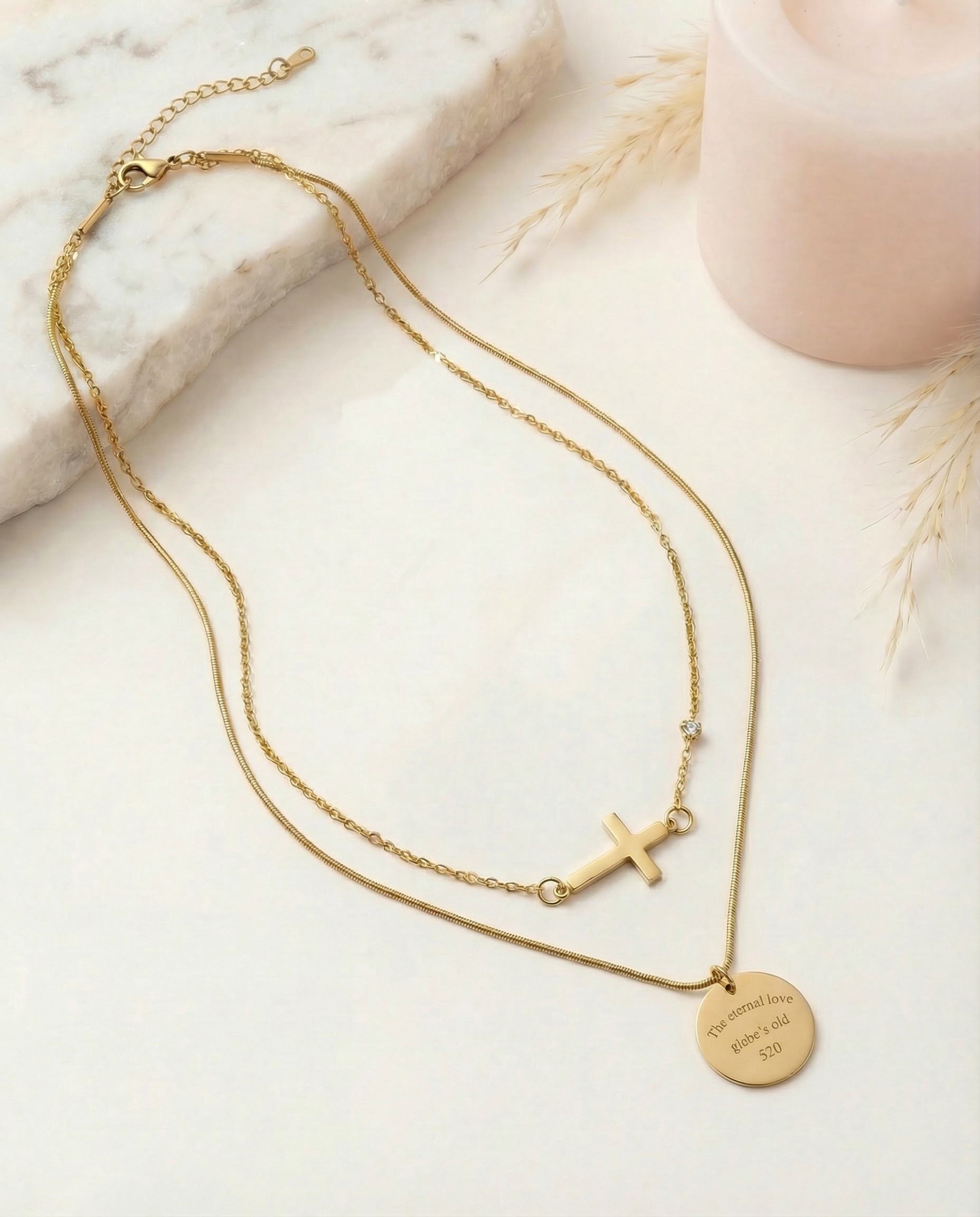 Grossiste Nacrélia - Collier Double Christiane