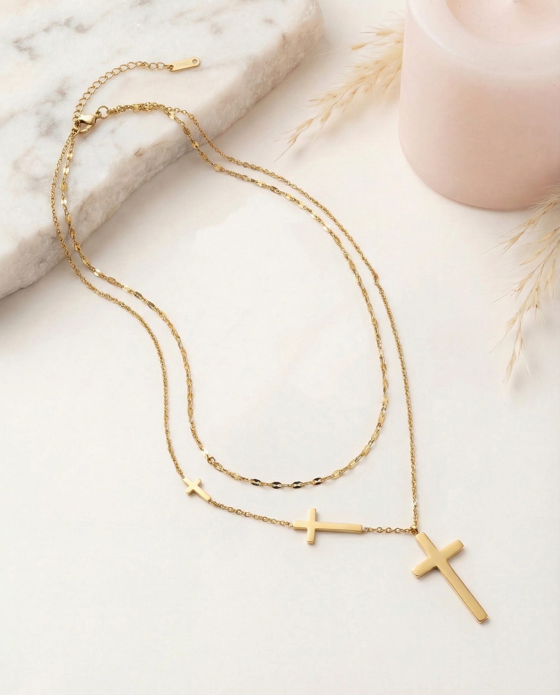 Wholesaler Nacrélia - Double Necklace Geneviève