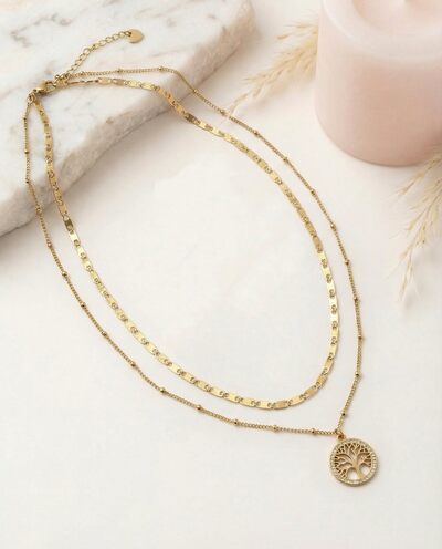 Wholesaler Nacrélia - Double Necklace Laetitia Wholesaler Nacrélia - Double Necklace Laetitia