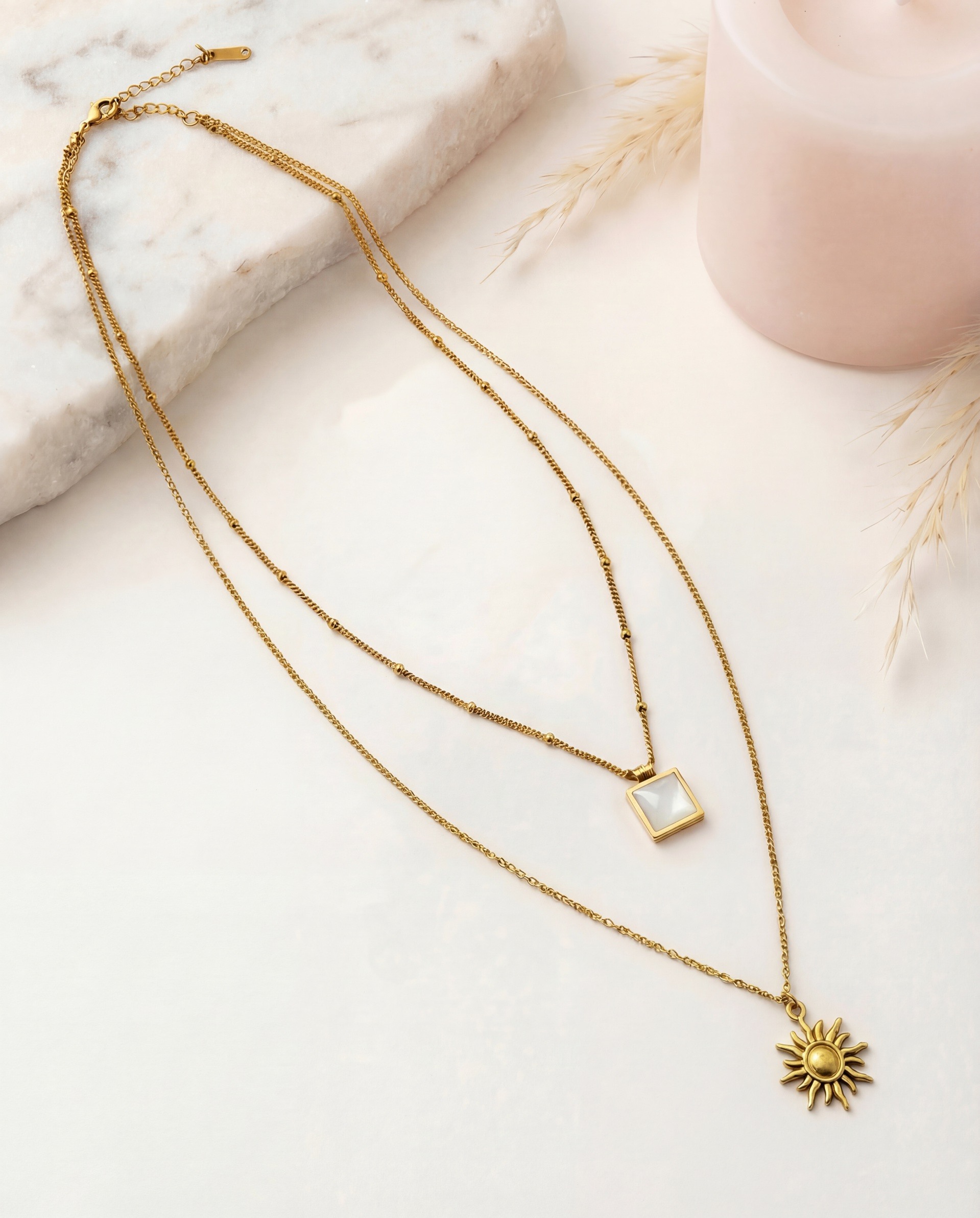 Grossiste Nacrélia - Collier Double Hélène