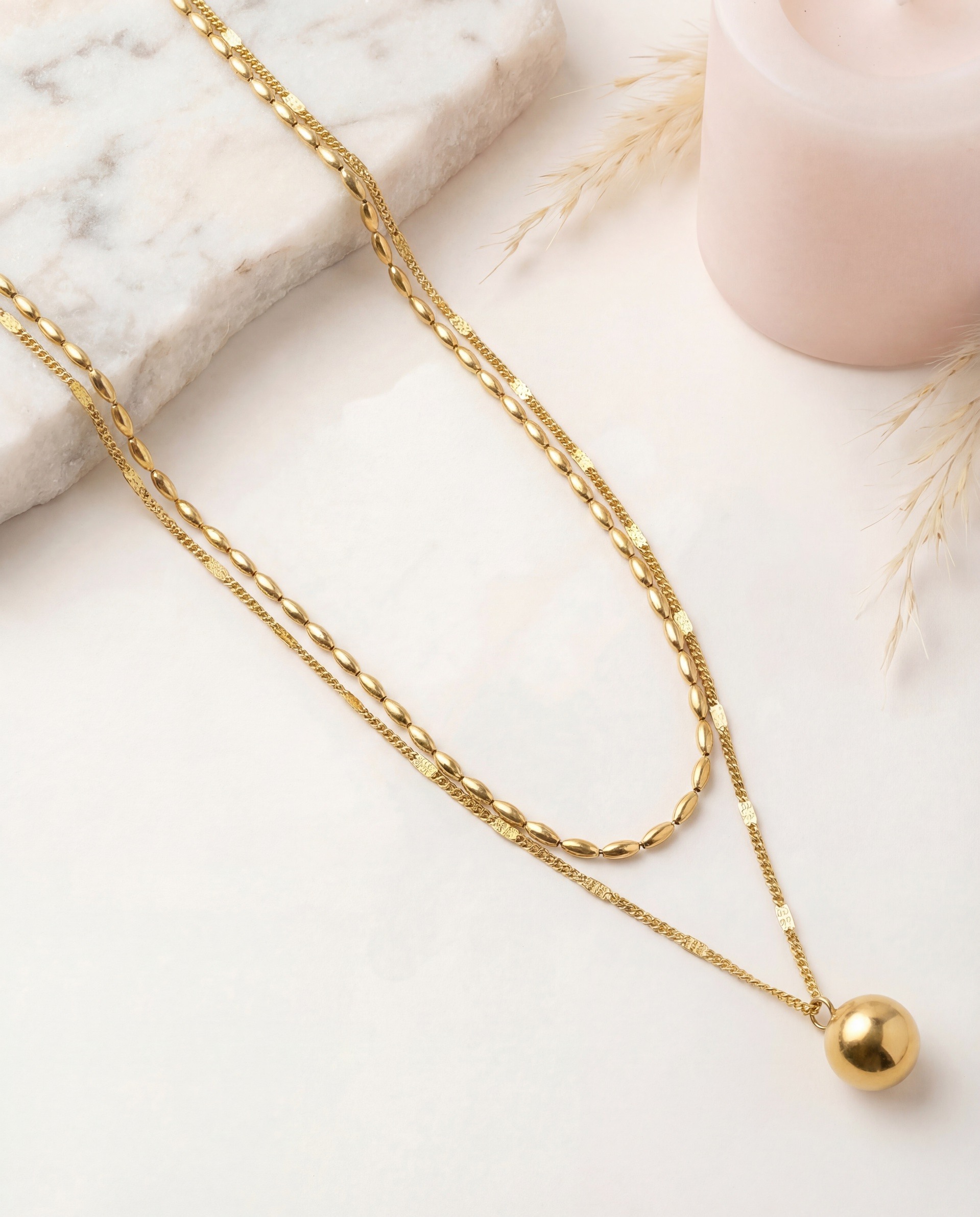Grossiste Nacrélia - Collier Double Agathe