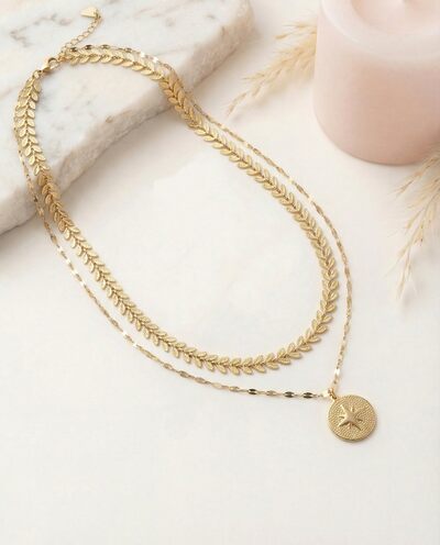 Wholesaler Nacrélia - Double Necklace Agnès Wholesaler Nacrélia - Double Necklace Agnès