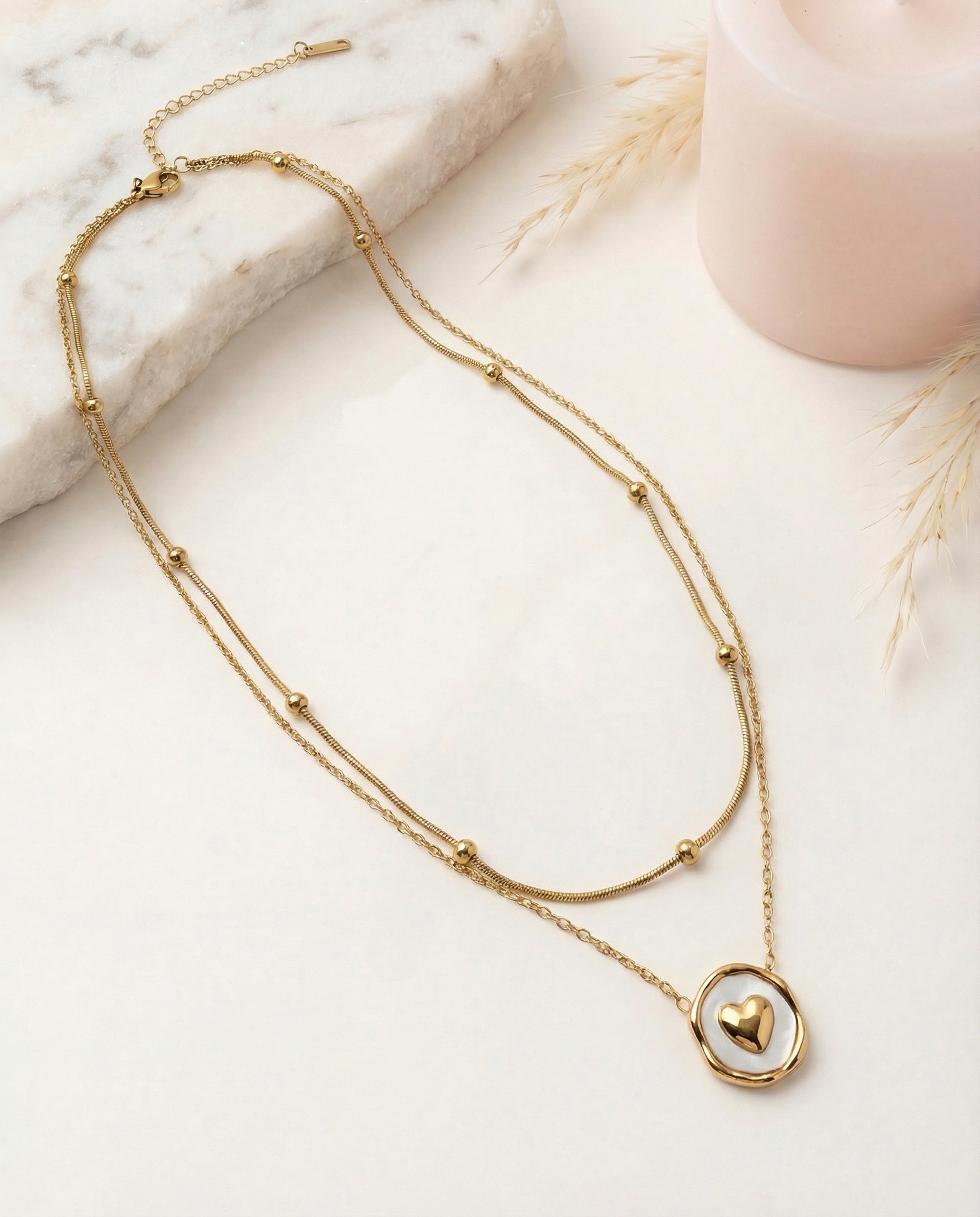 Wholesaler Nacrélia - Double Necklace Édith