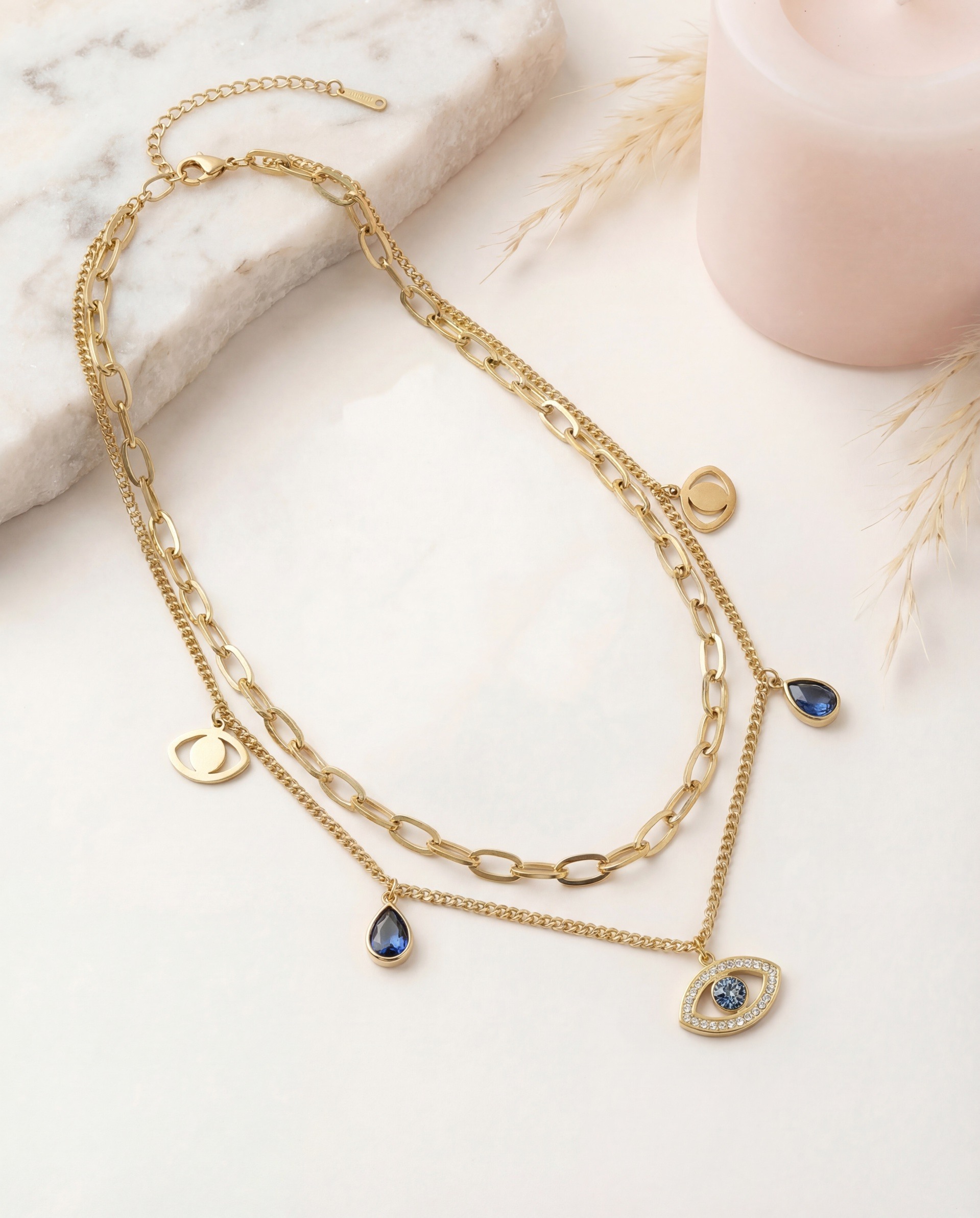 Grossiste Nacrélia - Collier Double Anne