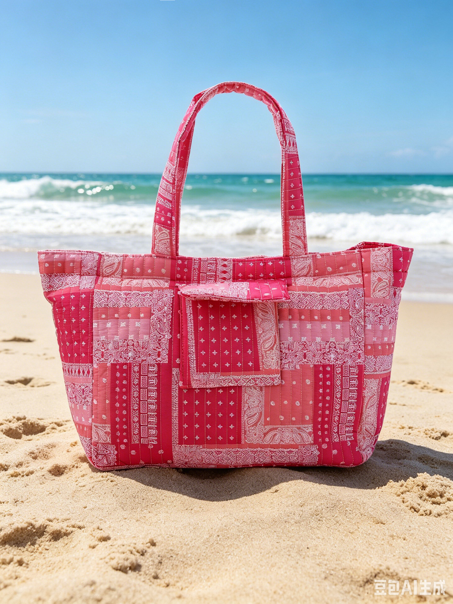 Großhändler Nacrélia - Rosa Bandana-Strandtaschen