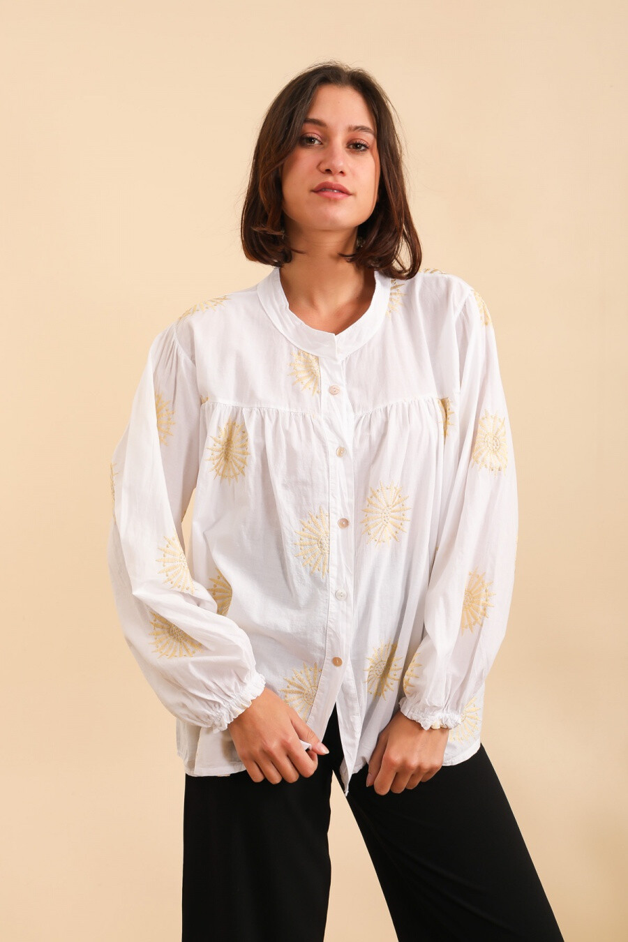 Mayorista NAÏS - Camisa de bordado 100% algodón
