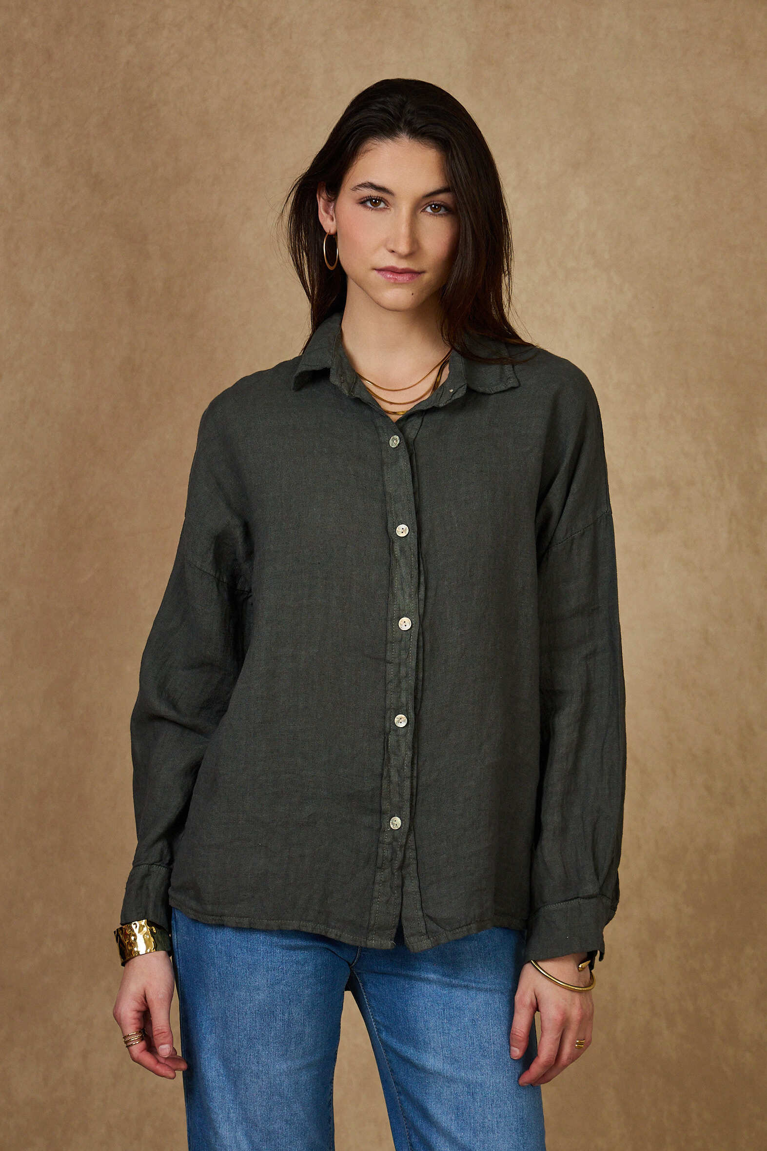 Grossiste NAÏS - Chemise manches longues 100% lin