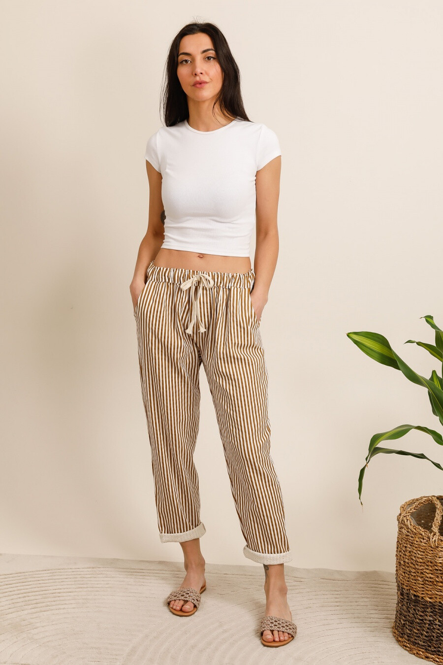 Grossista NAÏS - Pantaloni a strisce, cotone