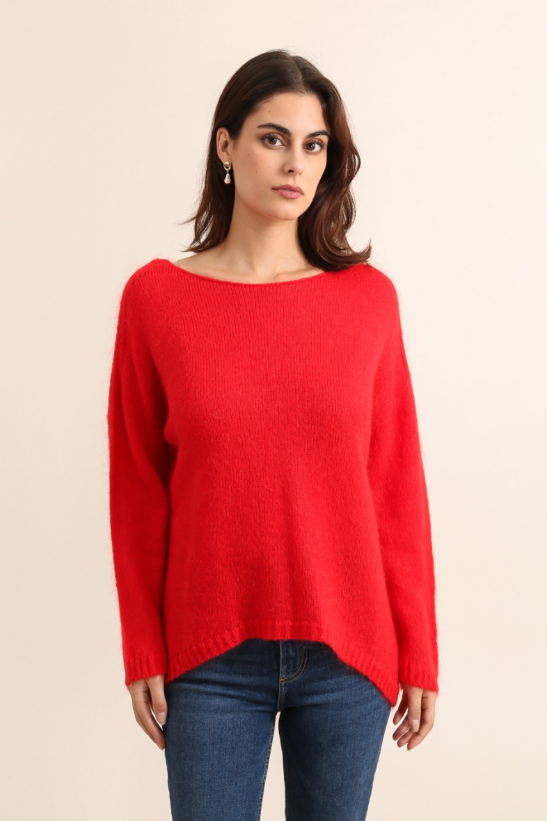 Wholesaler NAÏS - KID MOHAIR BOAT NECK SWEATER