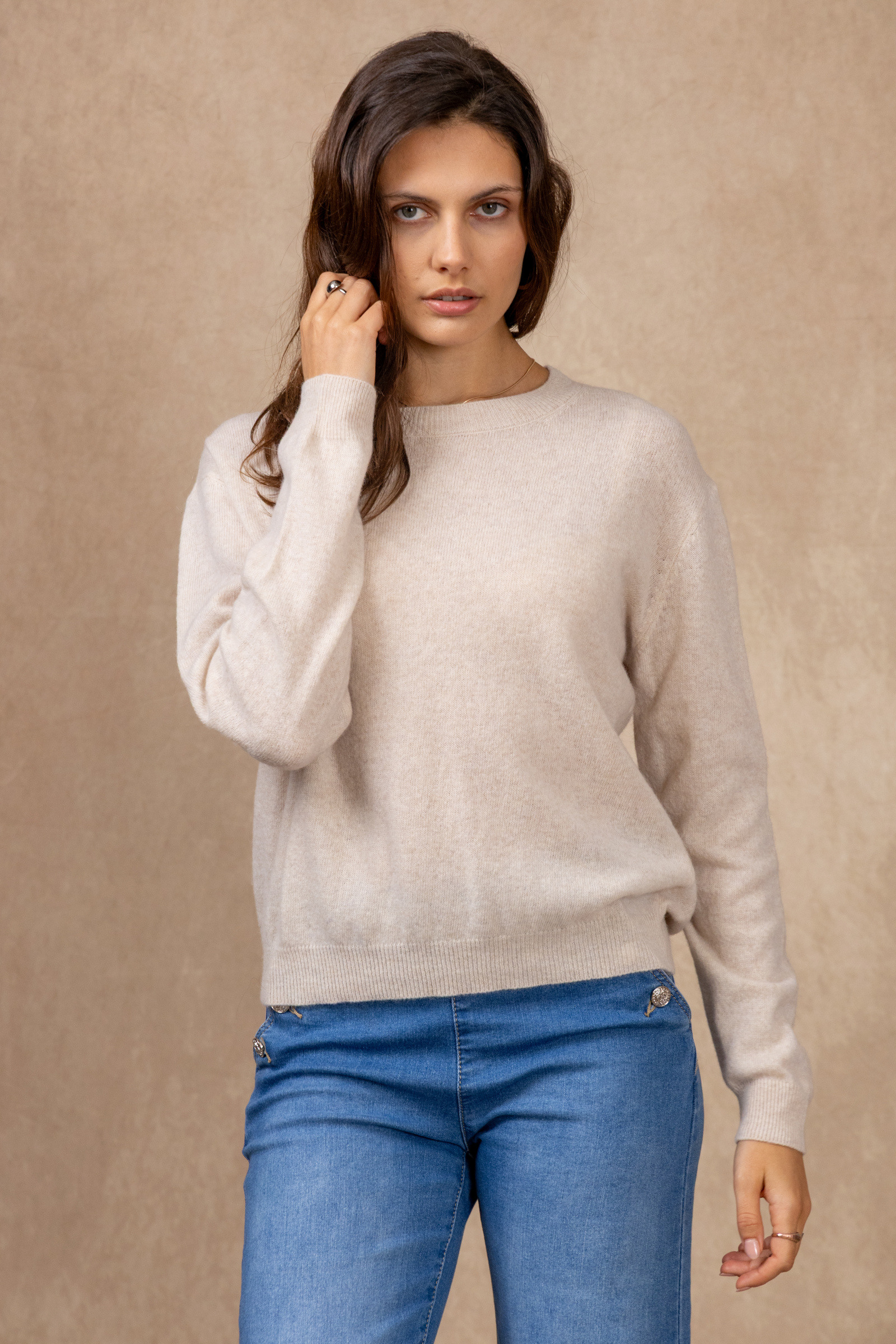 Grossiste NAÏS - Pull fin col rond en 100% laine mérinos