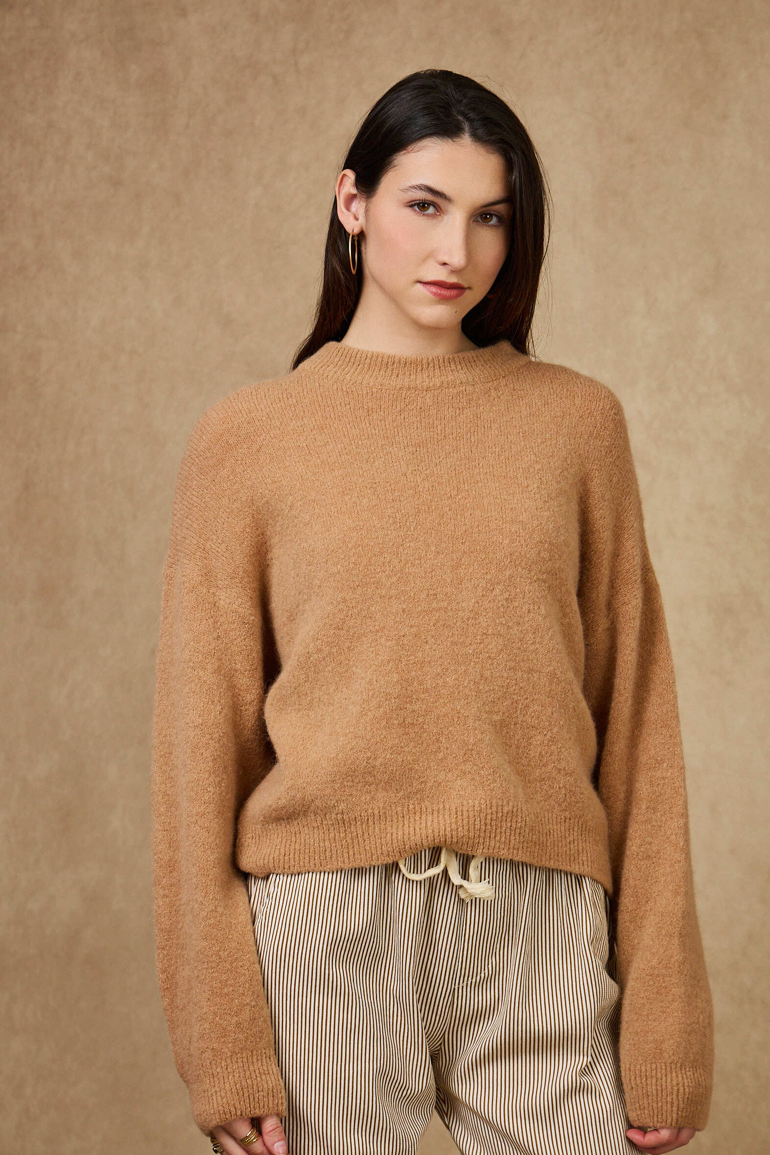 Grossiste NAÏS - Pull col rond en 45% baby alpaga