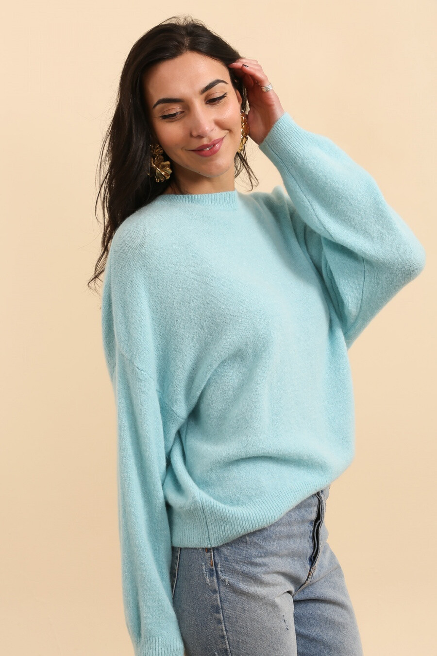 Grossista NAÏS - Maglione a collo rotondo nel 30% di baby alpaca