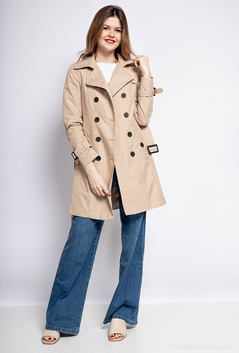 Grossista Nana Love - Trench corto in twill