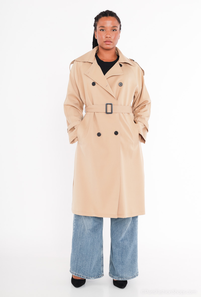 Großhändler Nana Love - Langer Trenchcoat mit Gürtel