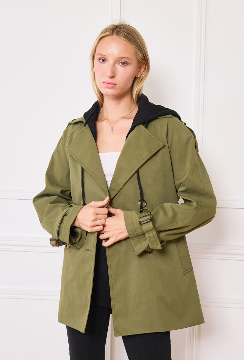 Grossista Nana Love - Trench con finitura a quadri