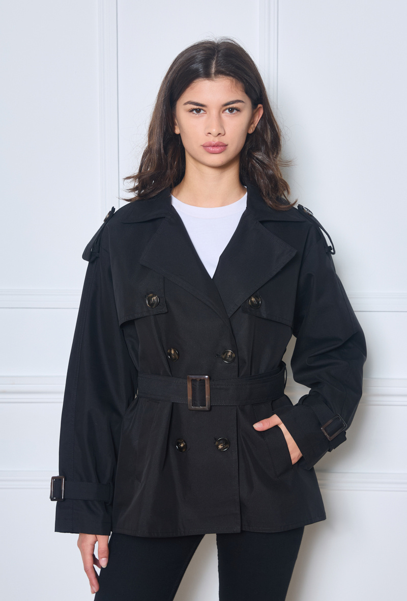 Grossista Nana Love - Trench corto in twill