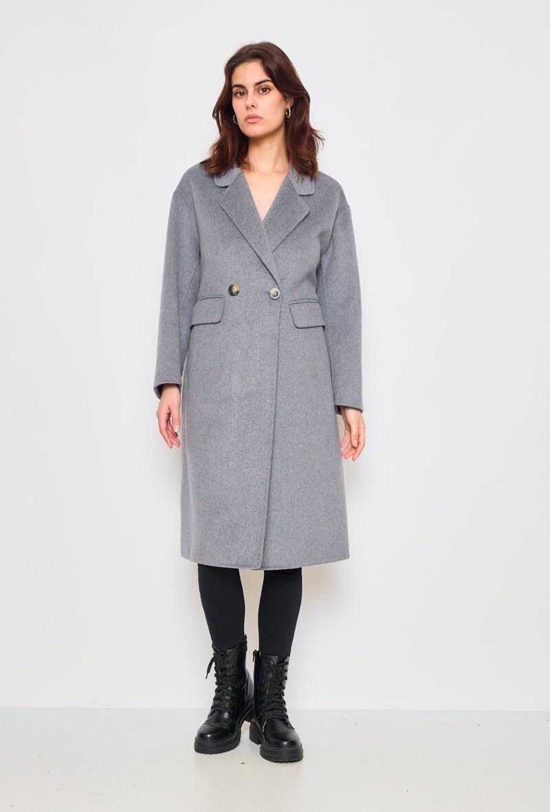 Großhändler Nana Love - Langer Wollmantel 70% mit Gürtel