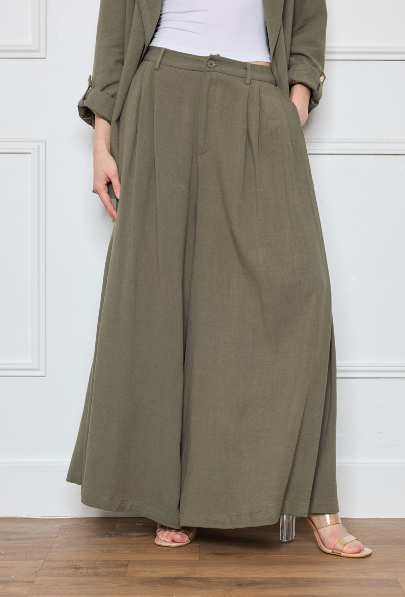 Grossiste Nana Love - Pantalon Large en Lin Palazzo