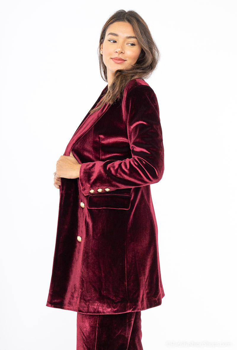 Großhändler Nana Love - Samtjacke mit goldenen Knöpfen
