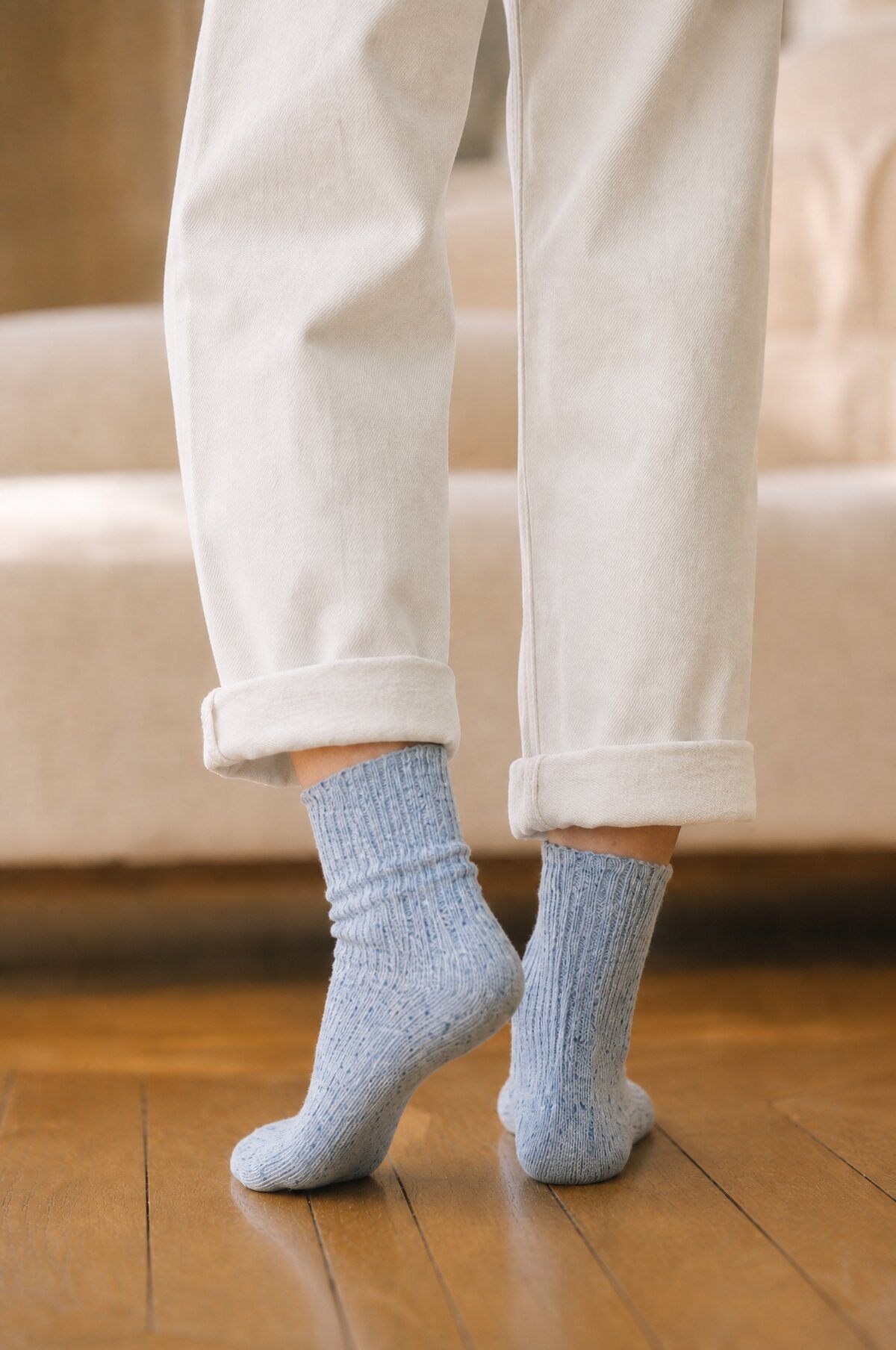 Wholesaler NATHAEL - Ribbed Marled Wool Socks