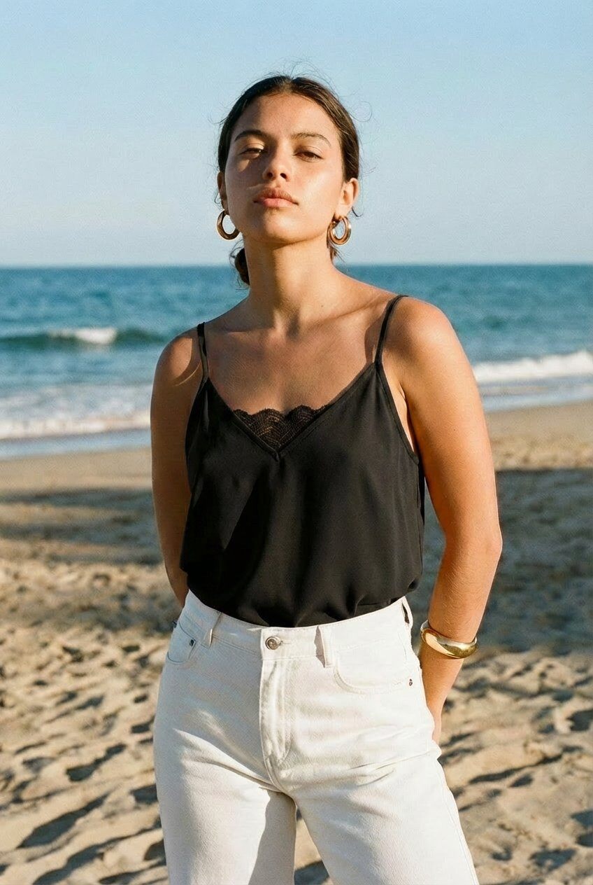 Mayorista NATHAEL - Camisola con incrustación de encaje
