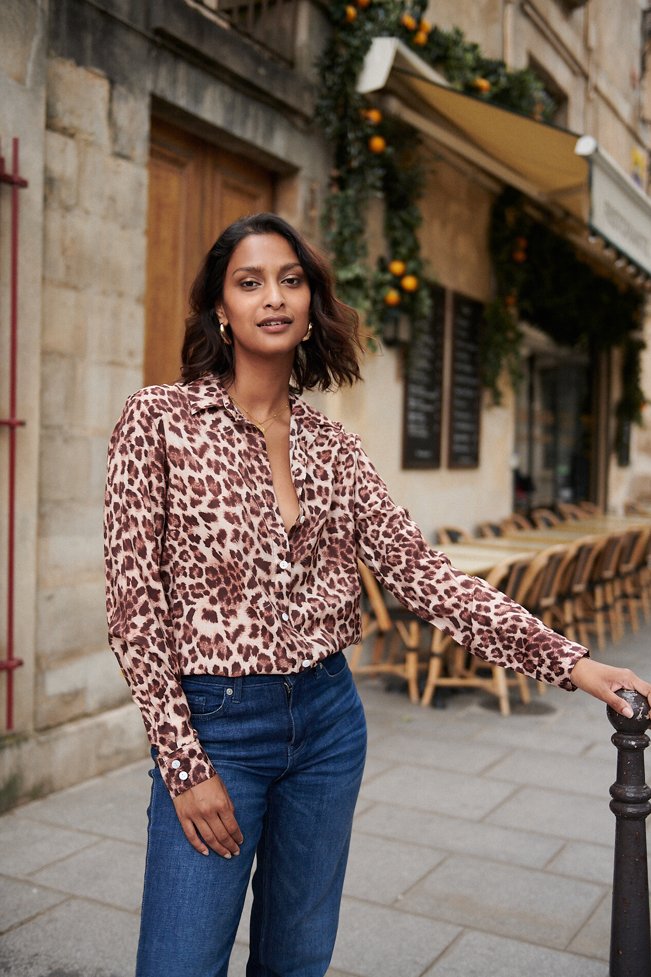 Grossiste NATHAEL - Chemise en viscose imprimé LEOPARD