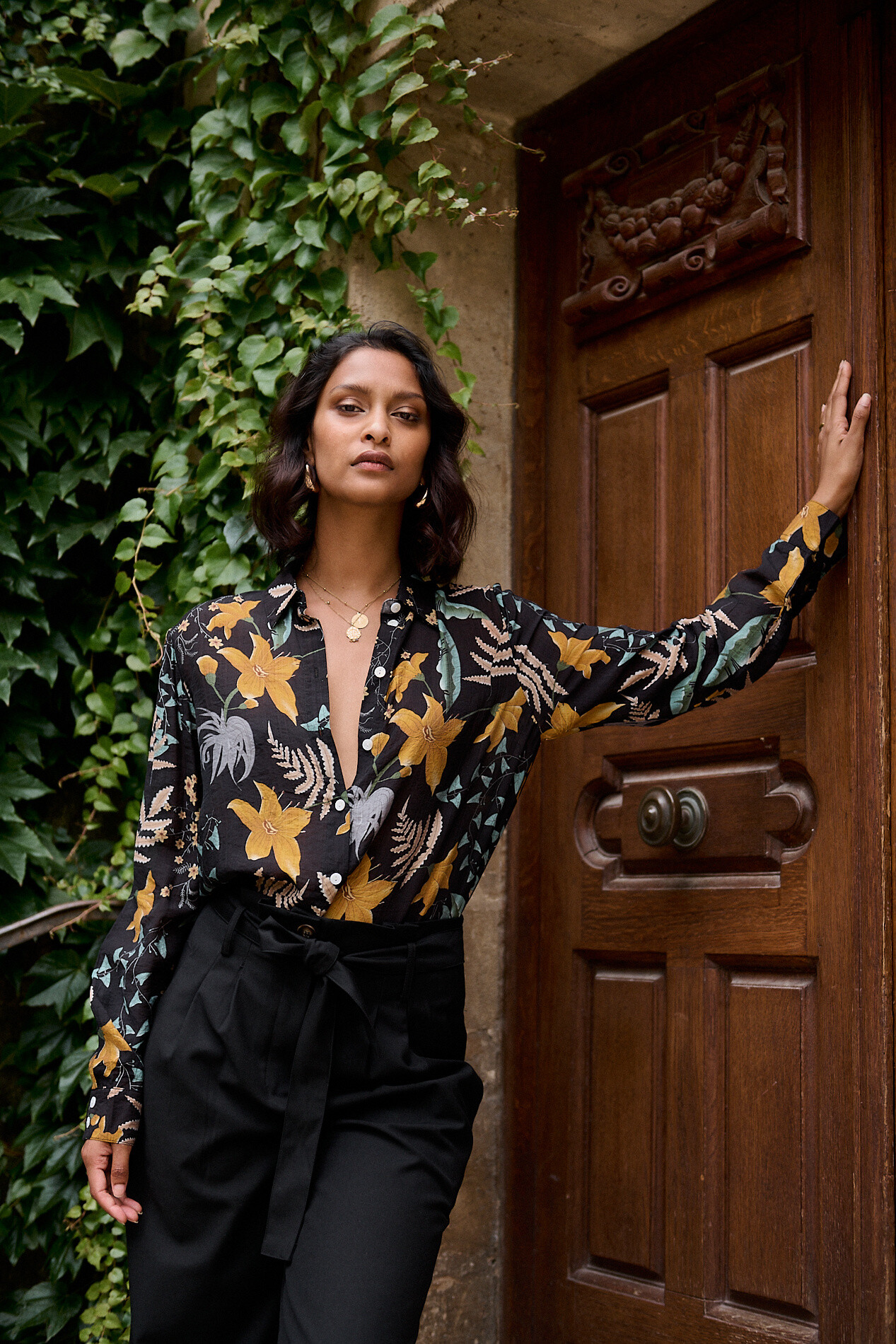 Grossiste NATHAEL - Chemise en viscose imprimé FLEURS