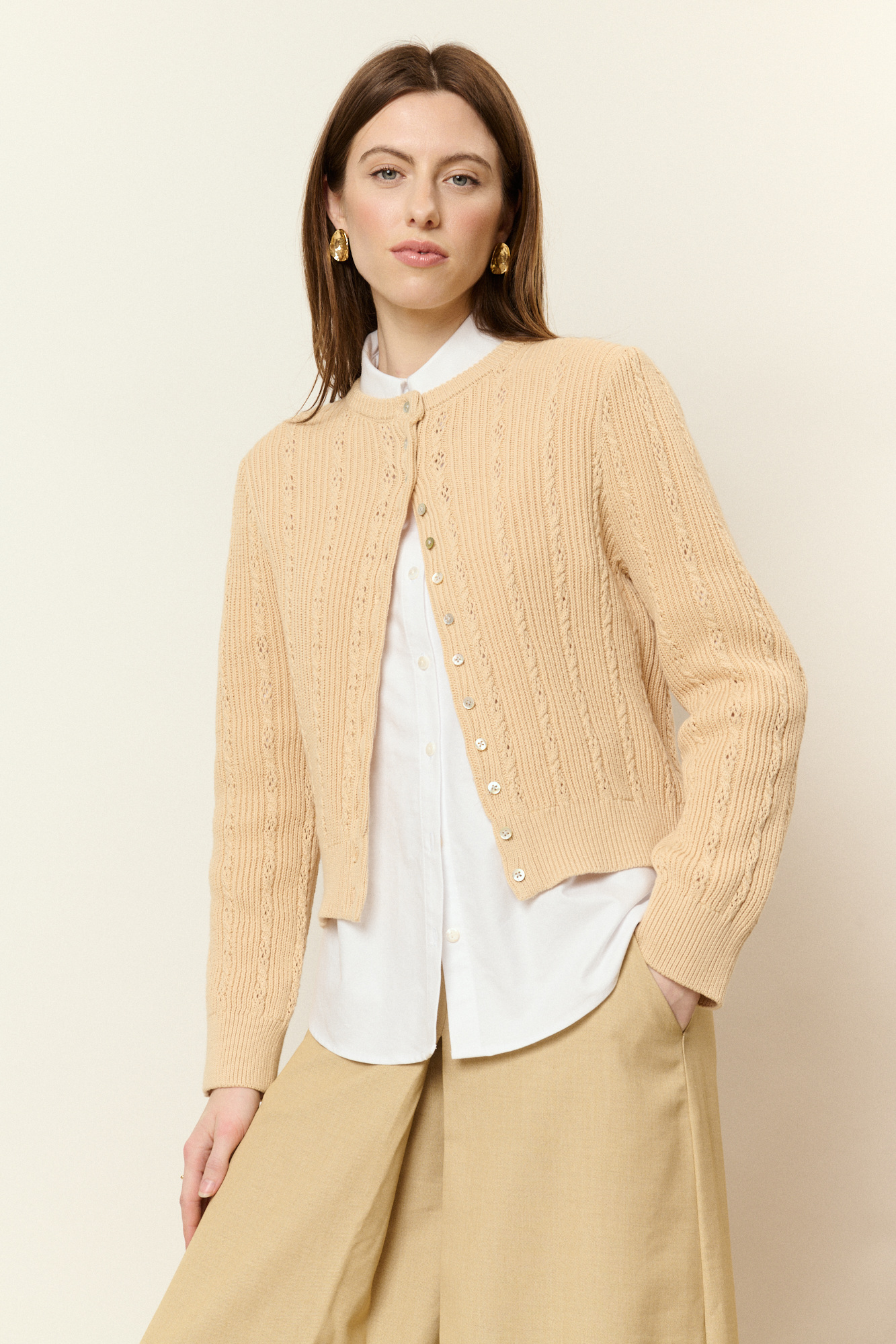 Grossista NATHAEL - Cardigan in Cotone Intrecciato