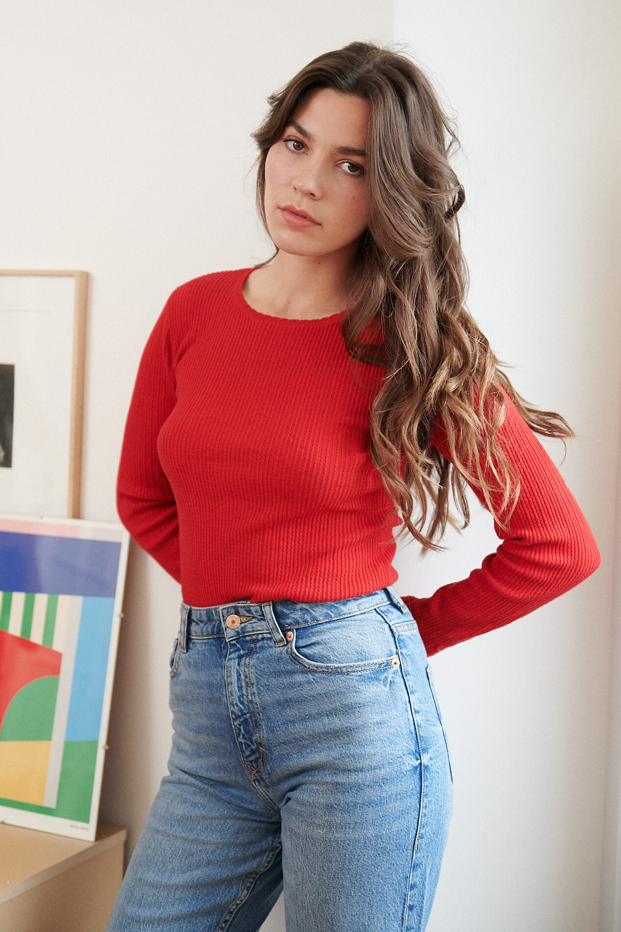 Grossiste NATHAEL - Maille en laine et coton col rond