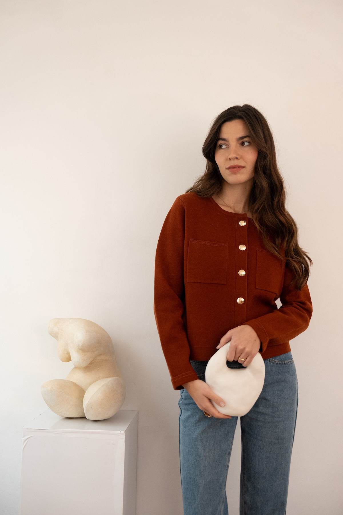 Grossiste NATHAEL - Veste en laine avec finition crochet