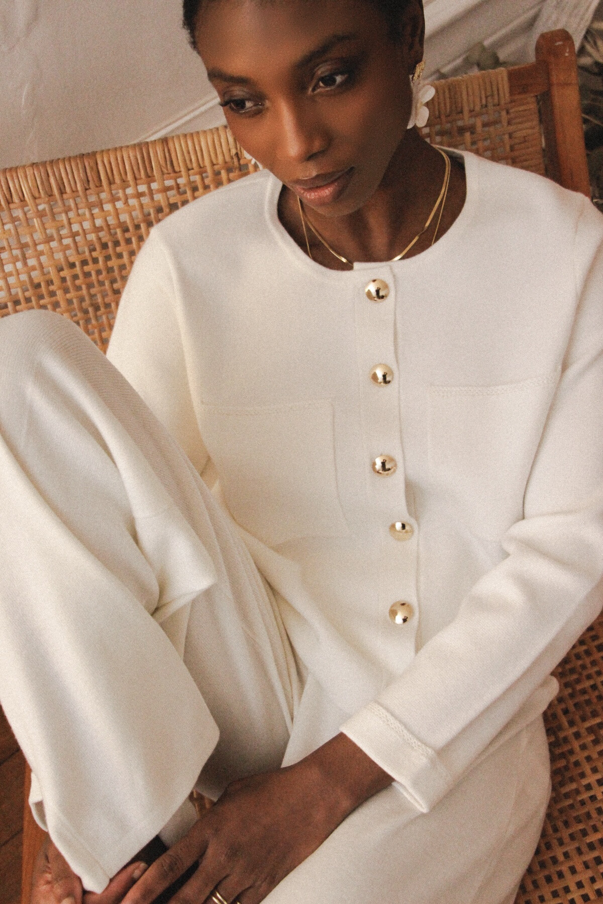 Grossiste NATHAEL - Veste en laine avec finition crochet