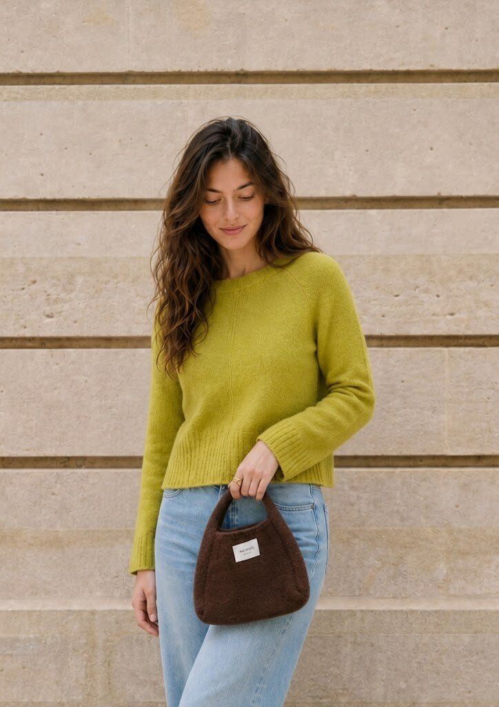 Grossiste NATHAEL - Pull court en alpaga et laine