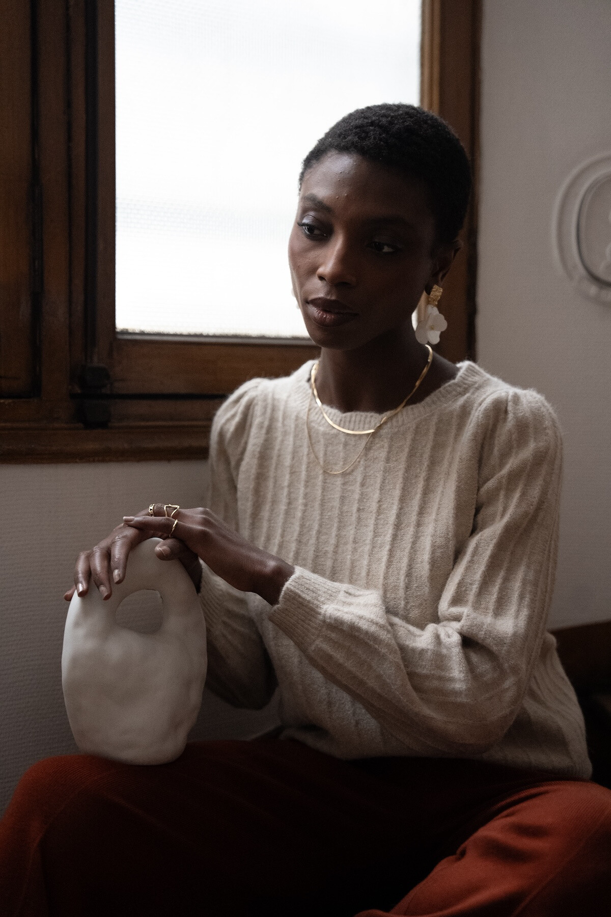 Grossiste NATHAEL - Pull en alpaga et laine col bateau