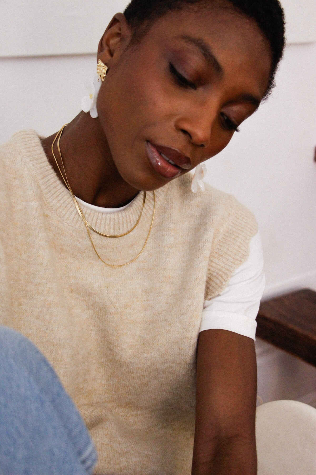 Grossiste NATHAEL - Pull en alpaga et laine sans manches
