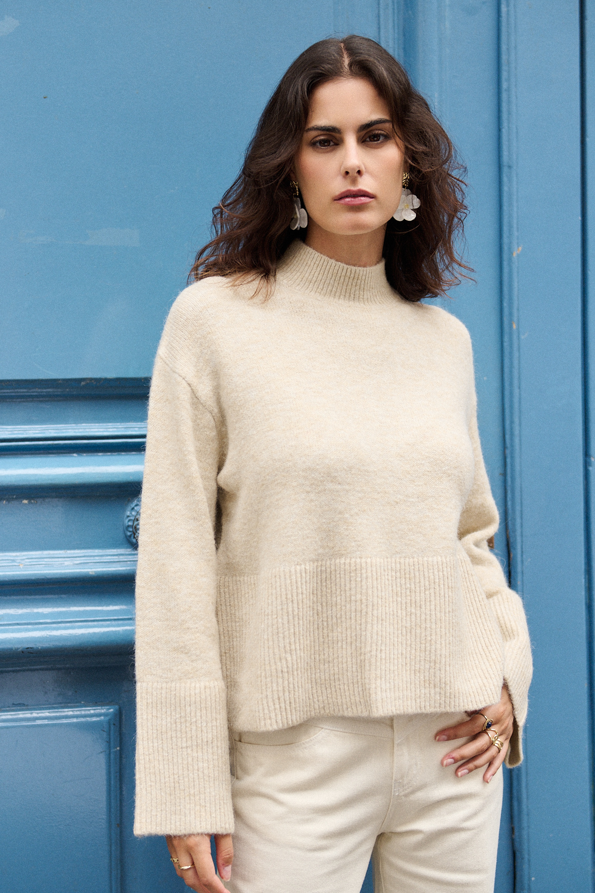 Mayorista NATHAEL - Suéter ligeramente oversize de alpaca y lana