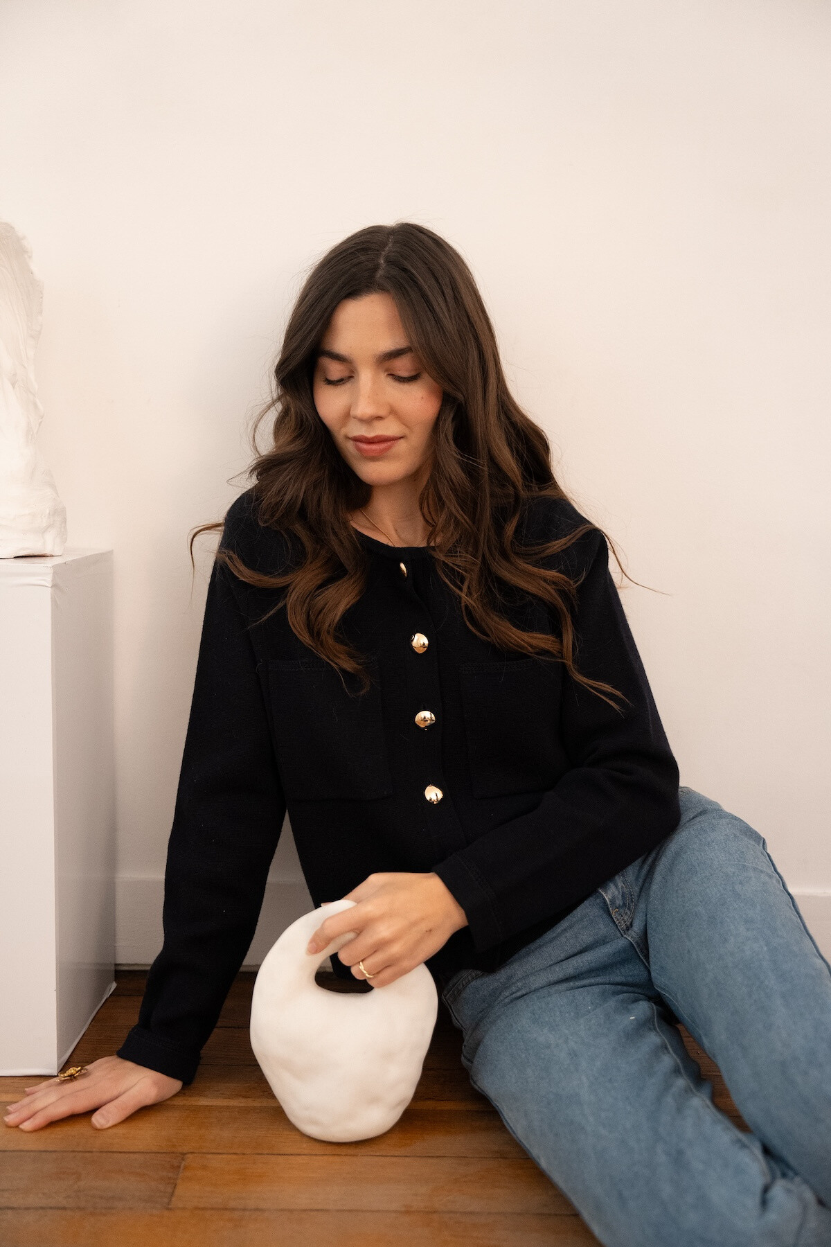 Grossiste NATHAEL - Veste en laine avec finition crochet