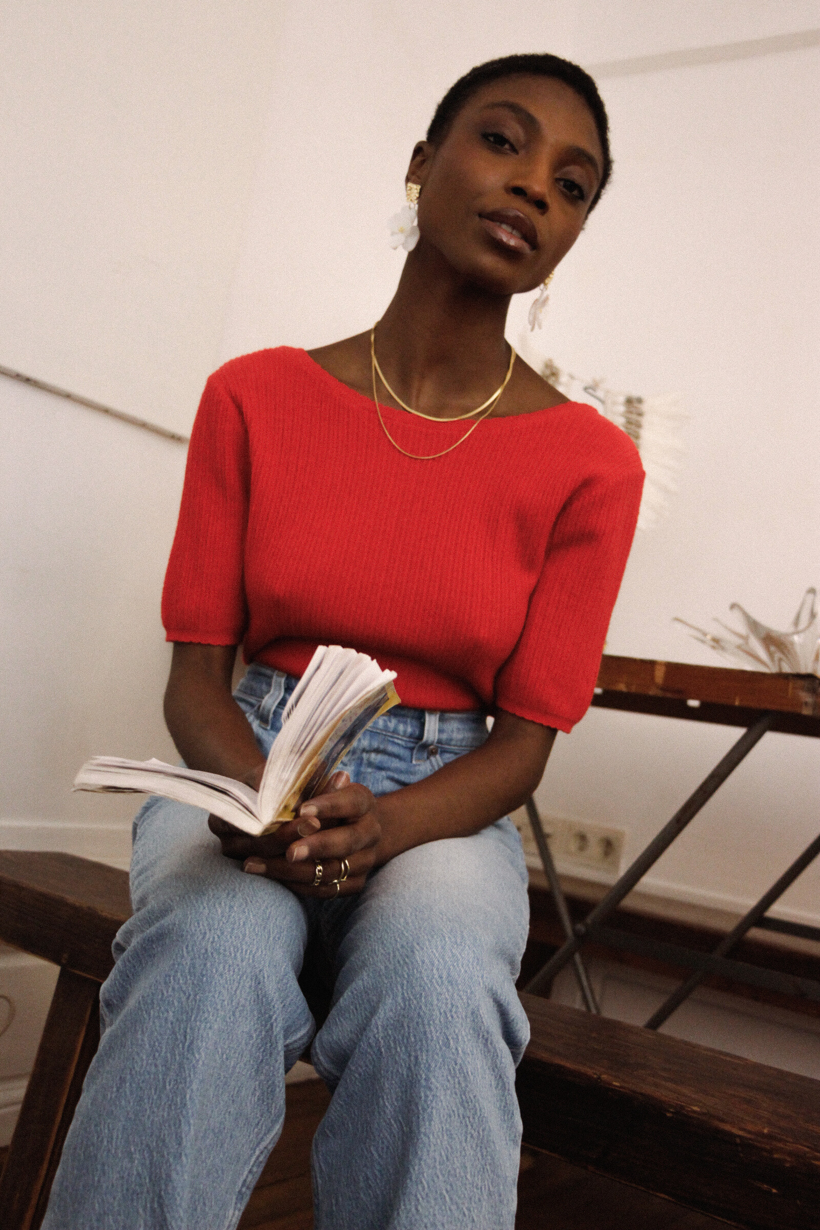 Grossiste NATHAEL - Maille en laine et coton manches courtes