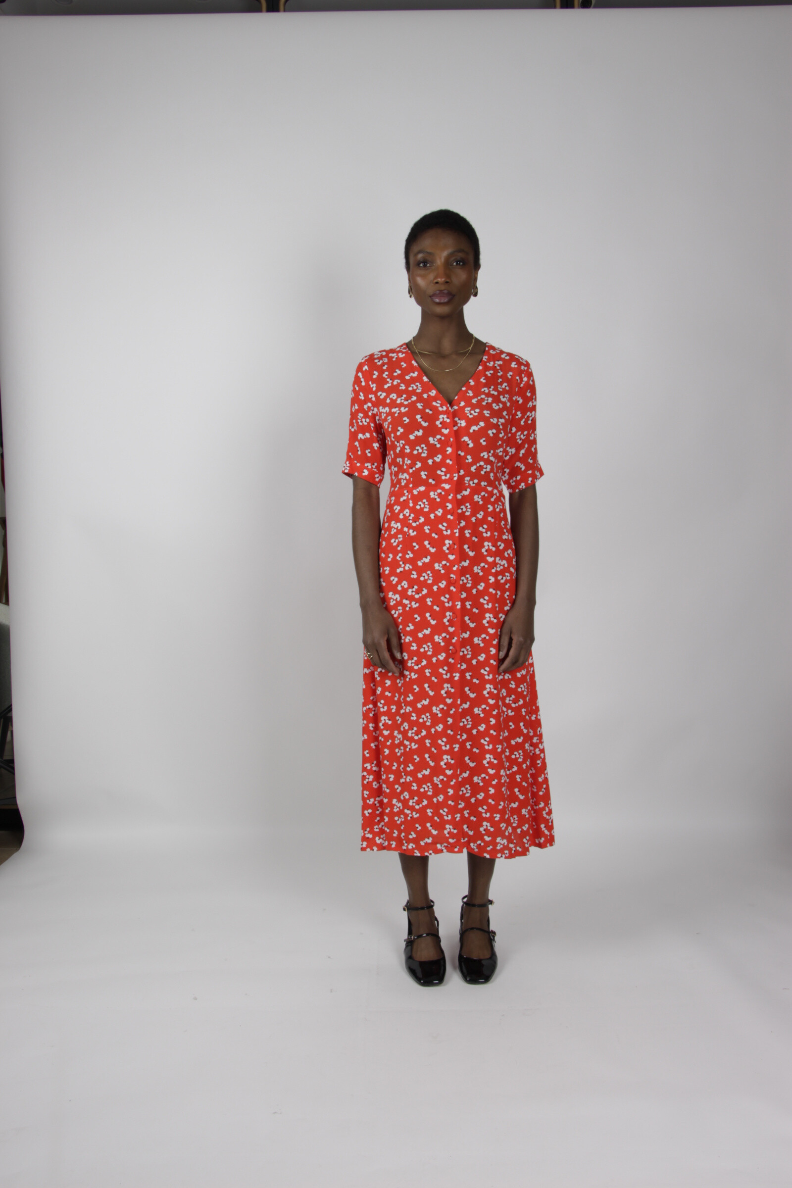 Großhändler NATHAEL - Langtätiges Kleid mit Krawattenstoff