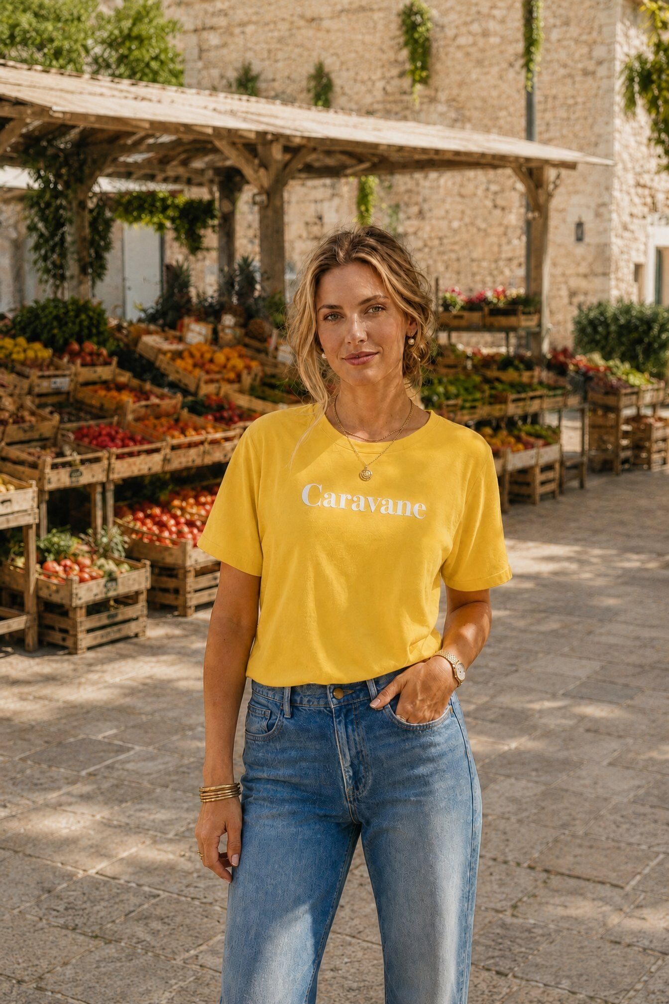 Mayorista NATHAEL - Camiseta de algodón CARAVANE