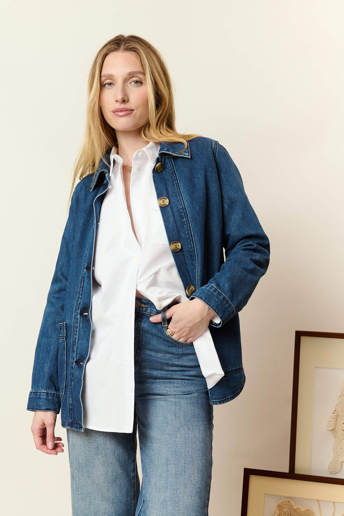 Mayorista NATHAEL - Chaqueta Vaquera con Cuello Desmontable