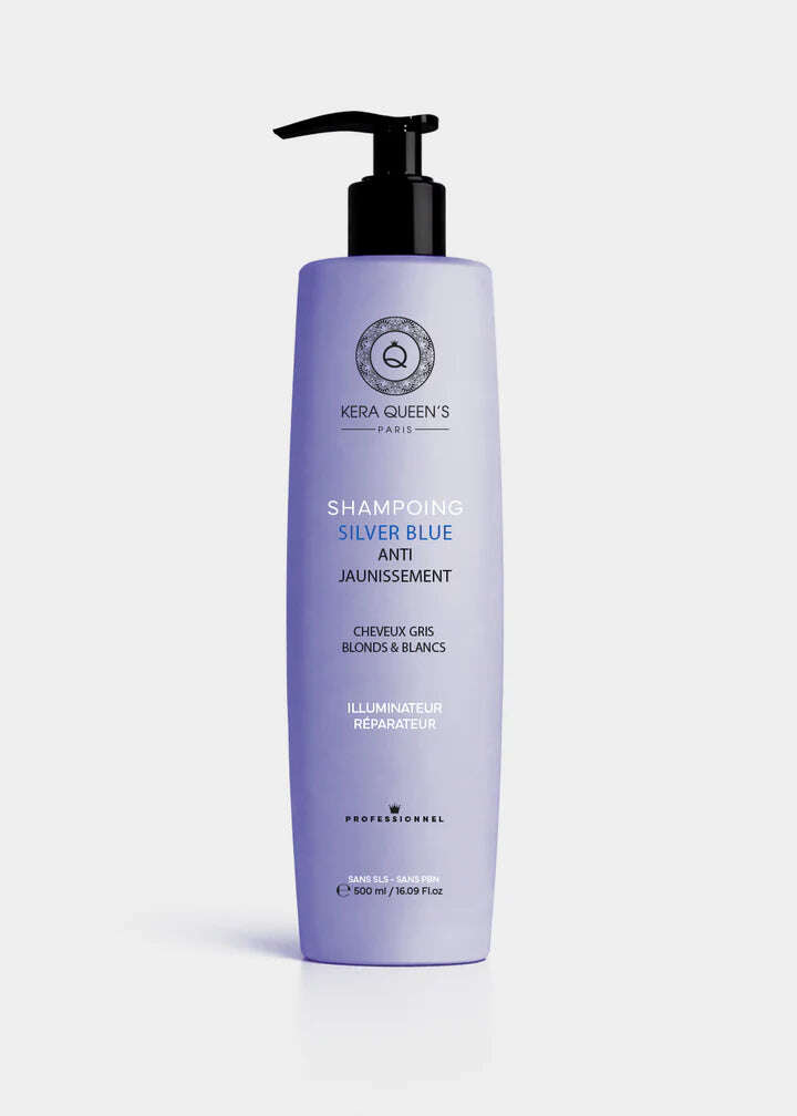 Grossiste NEKAN SUPERTRADER - Kera Queen's - Silver Blue - Anti - Jaunissement pour Hair Gris - Blancs & Blonds Shampoo 500ml