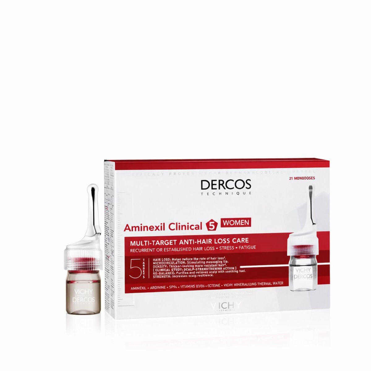 Grossiste NEKAN SUPERTRADER - 21*6ml Vichy - Dercos Aminexil Intensive 5 Women Sensitive Scalp 21 Ampoule de 6ml