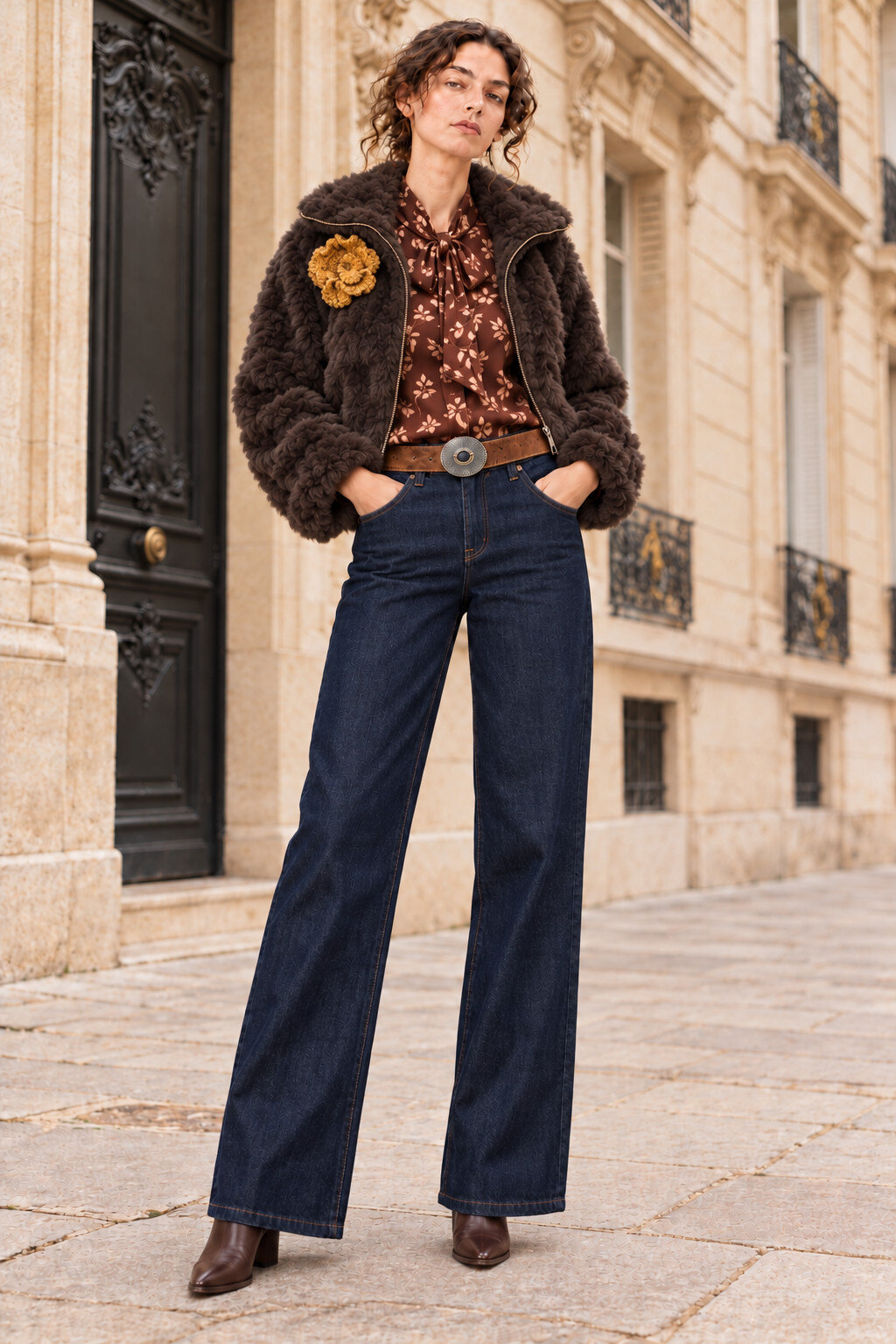 Grossista NÉOLOOM - Jeans a gamba dritta con una leggera svasatura in denim elasticizzato —869