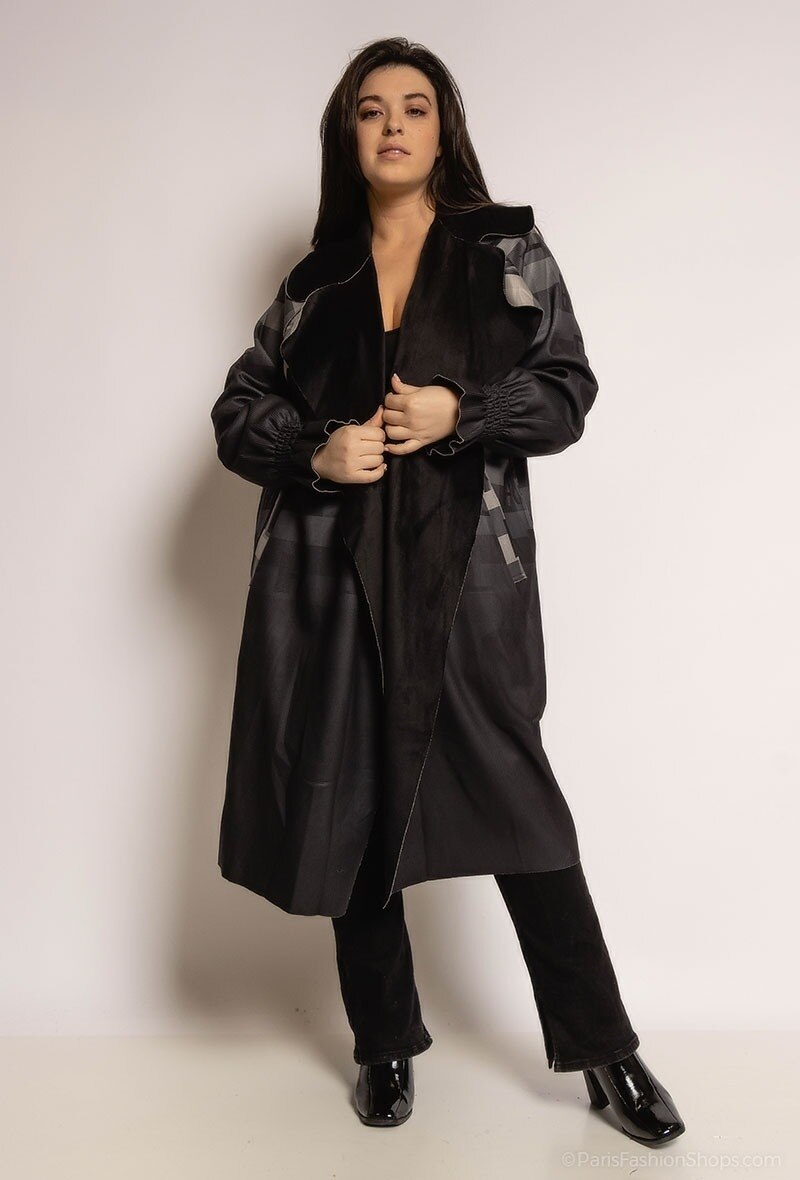 Grossista Neslay - Cappotto foderato con scritta